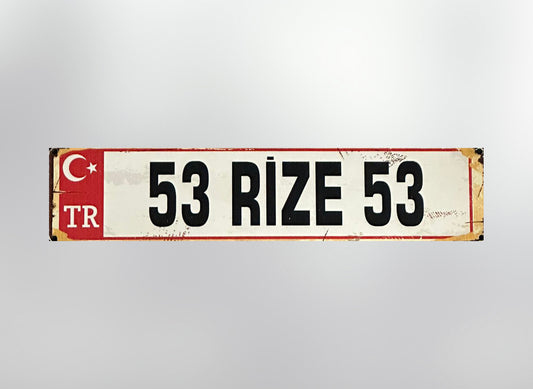 53 Rize Plaka / Kennzeichen