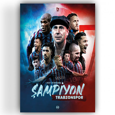 Sampiyon Trabzonspor Retro Ahsap Poster