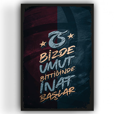 Trabzonspor Karadeniz Retro Ahsap Poster