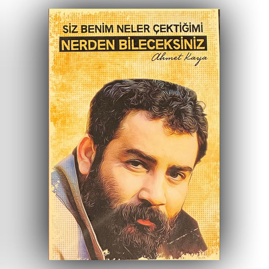 Ahmet Kaya Giderim Retro Ahsap Poster