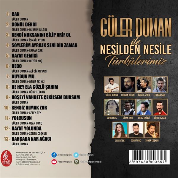 Güler Duman İle Nesilden Nesile Türkülerimiz (CD)